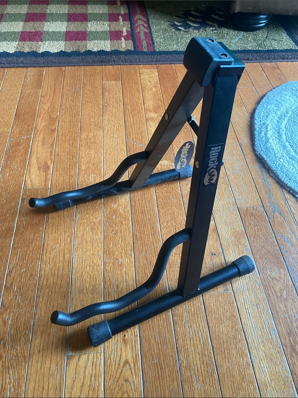 Black Guitar Stand - Foldable A-Frame Support